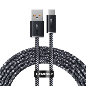 Kabelis USB to USB-C Baseus Dynamic Series, 100W, 2m juodos spalvos - Image 1