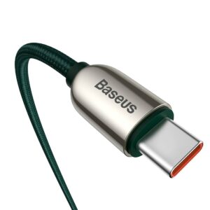 Kabelis USB-C to USB-C Baseus Cafule, 100W, 1m juodos spalvos - Image 4