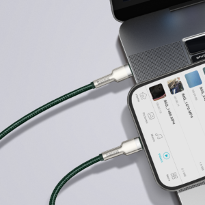 Baseus USB-C kabelis Lightning 2m žalios spalvos - Image 7