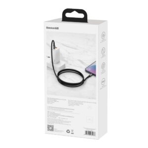 Baseus Tungsten Gold Kabelis Type-C Apple iPhone PD 20W 1m juodos spalvos - Image 8