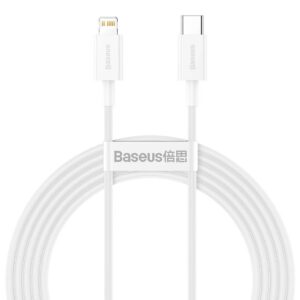 Baseus Superior Series Kabelis USB-C į Lightning, 20W, PD, 2m baltos spalvos