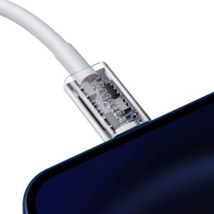 Baseus Superior Series Kabelis USB-C į Lightning, 20W, PD, 2m baltos spalvos - Image 5