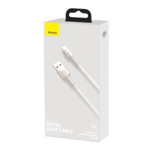 USB kabelis USB-C Baseus Cafule, 66W, 2m baltos spalvos - Image 8