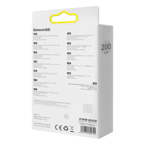 Baseus Crystal Shine kabelis USB-C į Lightning, 20W, PD, 2m mėlynos spalvos - Image 5