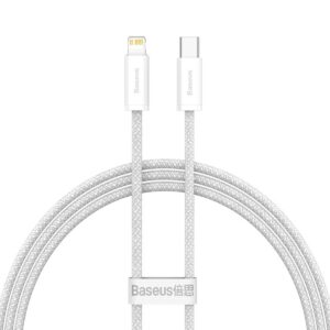 Baseus Dynamic USB-C kabelis Lightning, 23W, 1m baltos spalvos - Image 1