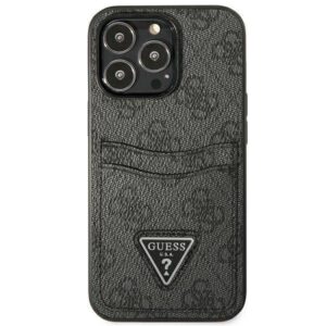 Apple iPhone 13 Pro Guess dėklas 4G Triangle Logo Cardslot (GUHCP13LP4TPK) juodos spalvos - Image 3