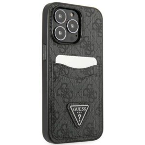Apple iPhone 13 Pro Guess dėklas 4G Triangle Logo Cardslot (GUHCP13LP4TPK) juodos spalvos - Image 4