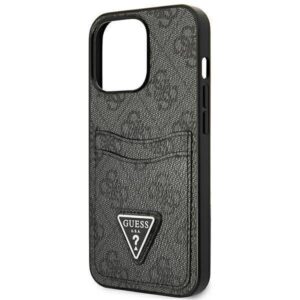 Apple iPhone 13 Pro Guess dėklas 4G Triangle Logo Cardslot (GUHCP13LP4TPK) juodos spalvos - Image 6