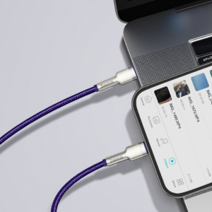 Baseus Cafule Series USB-C kabelis for Lightning, 20W, 2m violetinės spalvos - Image 3