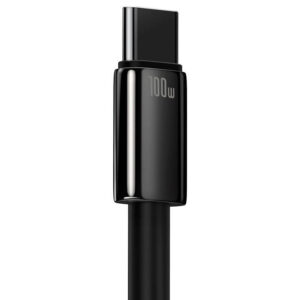 Baseus Tungsten Gold Kabelis USB to USB-C, 100W, 1m juodos spalvos - Image 4