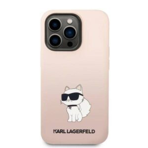 Apple iPhone 14 Pro Karl Lagerfeld dėklas Silicone Choupette (KLHCP14LSNCHBCP) rožinės spalvos - Image 3