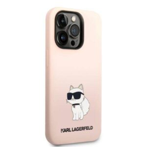 Apple iPhone 14 Pro Karl Lagerfeld dėklas Silicone Choupette (KLHCP14LSNCHBCP) rožinės spalvos - Image 4
