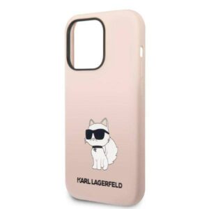 Apple iPhone 14 Pro Karl Lagerfeld dėklas Silicone Choupette (KLHCP14LSNCHBCP) rožinės spalvos - Image 6