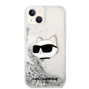 Apple iPhone 14 Plus Karl Lagerfeld dėklas Glitter Choupette Head (KLHCP14MLNCHCS) sidabrinės spalvos - Image 3