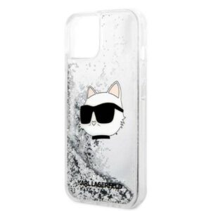 Apple iPhone 14 Plus Karl Lagerfeld dėklas Glitter Choupette Head (KLHCP14MLNCHCS) sidabrinės spalvos - Image 6