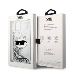 Apple iPhone 14 Plus Karl Lagerfeld dėklas Glitter Choupette Head (KLHCP14MLNCHCS) sidabrinės spalvos - Image 8