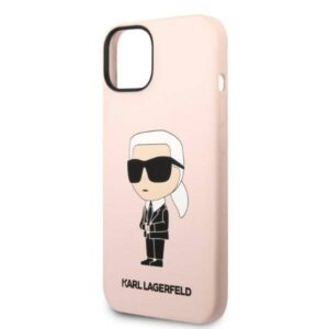 Apple iPhone 14 Plus Karl Lagerfeld dėklas Silicone Ikonik (KLHCP14MSNIKBCP) rožinės spalvos - Image 6
