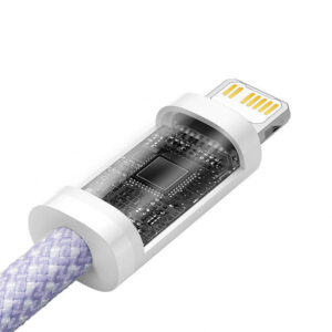 USB-C kabelis Lightning Baseus Dynamic 2 Series, 20W, 1m violetinės spalvos - Image 3