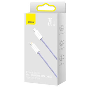 USB-C kabelis Lightning Baseus Dynamic 2 Series, 20W, 1m violetinės spalvos - Image 4