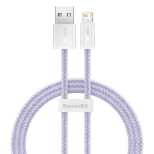 USB kabelis Lightning Baseus Dynamic 2 Series, 2.4A, 1m violetinės spalvos