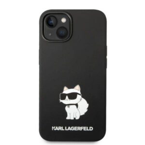 Apple iPhone 14 Plus Karl Lagerfeld dėklas silikoninis Choupette MagSafe (KLHMP14MSNCHBCK) juodos spalvos - Image 3