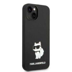 Apple iPhone 14 Plus Karl Lagerfeld dėklas silikoninis Choupette MagSafe (KLHMP14MSNCHBCK) juodos spalvos - Image 4