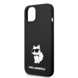 Apple iPhone 14 Plus Karl Lagerfeld dėklas silikoninis Choupette MagSafe (KLHMP14MSNCHBCK) juodos spalvos - Image 6