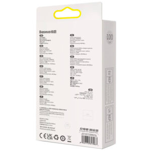USB kabelis USB-C Baseus Glimmer Series, 100W, 1m juodos spalvos - Image 6