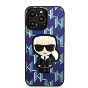Apple iPhone 13 Pro Karl Lagerfeld dėklas Monogram Ikonik Patch mėlynos spalvos - Image 3