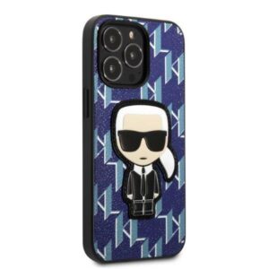 Apple iPhone 13 Pro Karl Lagerfeld dėklas Monogram Ikonik Patch mėlynos spalvos - Image 4