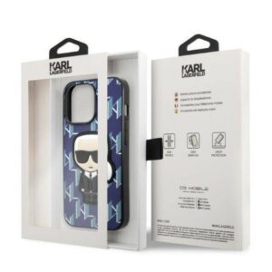 Apple iPhone 13 Pro Karl Lagerfeld dėklas Monogram Ikonik Patch mėlynos spalvos - Image 8