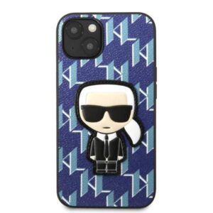 Apple iPhone 13 Karl Lagerfeld dėklas Monogram Ikonik Patch mėlynos spalvos - Image 3
