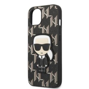 Apple iPhone 13 Mini Karl Lagerfeld dėklas Monogram Ikonik Patch juodos spalvos - Image 6