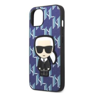 Apple iPhone 13 Mini Karl Lagerfeld dėklas Monogram Ikonik Patch mėlynos spalvos - Image 6