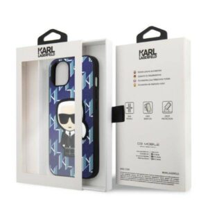 Apple iPhone 13 Mini Karl Lagerfeld dėklas Monogram Ikonik Patch mėlynos spalvos - Image 8