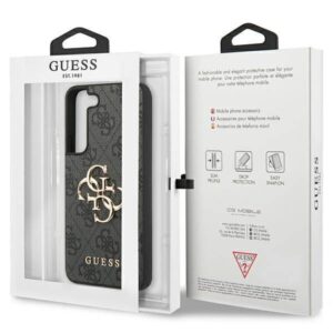 Samsung Galaxy S23 Guess dėklas 4G Big Metal Logo (GUHCS23S4GMGGR) pilkos spalvos - Image 8