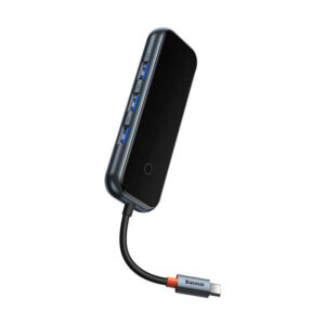 Baseus Šakotuvas Adapteris 4in1 USB-C na 4xUSB 3.0 pilkos spalvos - Image 6