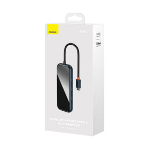 Baseus Šakotuvas Adapteris 4in1 USB-C na 4xUSB 3.0 pilkos spalvos - Image 9