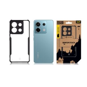 Tactical Quantum Stealth dėklas skirtas Xiaomi Redmi Note 13 Pro 5G skaidrus ir juodos spalvos - Image 2