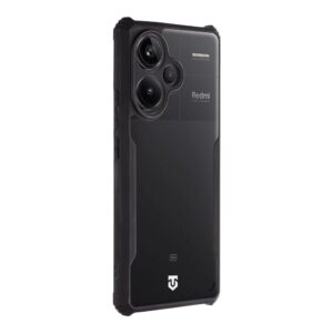 Tactical Quantum Stealth dėklas skirtas Xiaomi Redmi Note 13 Pro+ 5G skaidrus ir juodos spalvos - Image 1