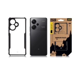 Tactical Quantum Stealth dėklas skirtas Xiaomi Redmi Note 13 Pro+ 5G skaidrus ir juodos spalvos - Image 2