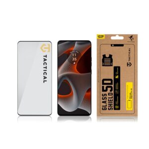 Tactical apsauginis stiklas Shield 5D skirtas Motorola Edge 50 Pro 5G su juodos spalvos krašteliu - Image 2