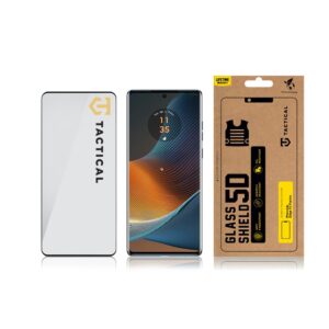 Tactical apsauginis stiklas Shield 5D skirtas Motorola Edge 50 Fusion su juodos spalvos krašteliu - Image 2