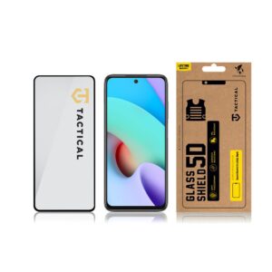 Tactical apsauginis stiklas Shield 5D skirtas Xiaomi Redmi 10 (2022) su juodos spalvos krašteliu - Image 2