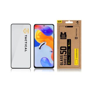 Tactical apsauginis stiklas Shield 5D skirtas Xiaomi Redmi Note 11/11s su juodos spalvos krašteliu - Image 2