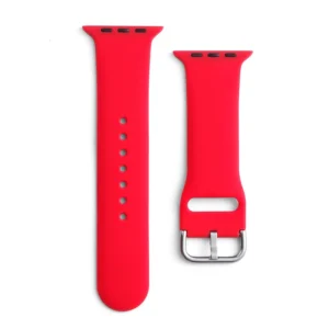 Silikoninė APS apyrankė laikrodžiui Apple Watch 9 / 8 / 7 / 6 / 5 / 4 / 3 / 2 / SE (41 / 40 / 38mm) Strap Watch Bracelet raudonos spalvos