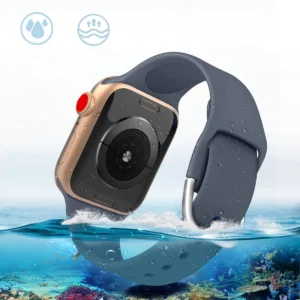 Silikoninė APS apyrankė laikrodžiui Apple Watch 9 / 8 / 7 / 6 / 5 / 4 / 3 / 2 / SE (41 / 40 / 38mm) Strap Watch Bracelet geltonos spalvos - Image 6