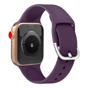 Silikoninė APS apyrankė laikrodžiui Apple Watch Ultra / 9 / 8 / 7 / 6 / 5 / 4 / 3 / 2 / SE (49 / 45 / 44 / 42mm) Strap Watch Bracelet violetinės spalvos - Image 5