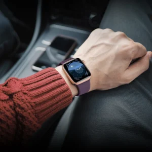 Silikoninė APS apyrankė laikrodžiui Apple Watch Ultra / 9 / 8 / 7 / 6 / 5 / 4 / 3 / 2 / SE (49 / 45 / 44 / 42mm) Strap Watch Bracelet violetinės spalvos - Image 8