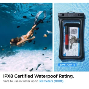 Spigen Aqua Shield A610 vandeniui atsparus dėklas floating - juodos spalvos 2 vnt. - Image 8